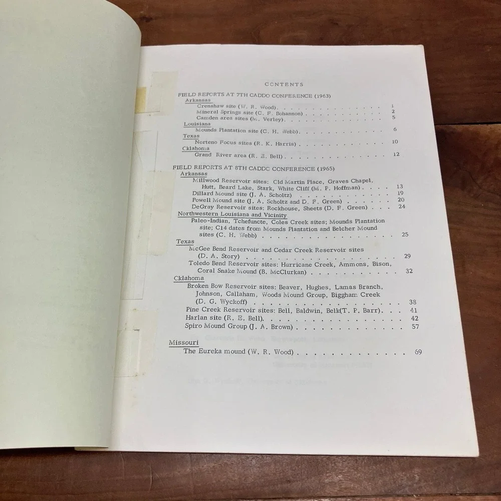 Caddoan Area Field Reports 1962-1964 Hester A. Davis 1966 Archaeology Arkansas